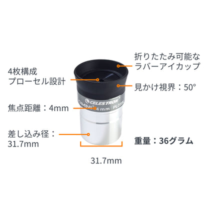 Omni 接眼レンズ31.7mm径 4mm｜CE-AAOM-93316